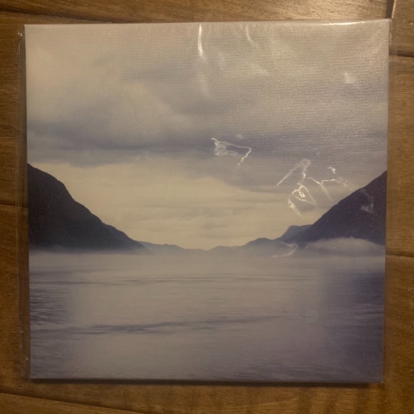 🌄 NWT Canvas Painting Print Home Decor Wall Accent Blue Cloud Mountains Nature - Picture 5 of 6